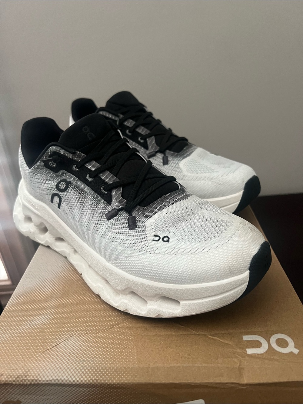 On Running Cloudmonster women’s Running Shoes — White/Black